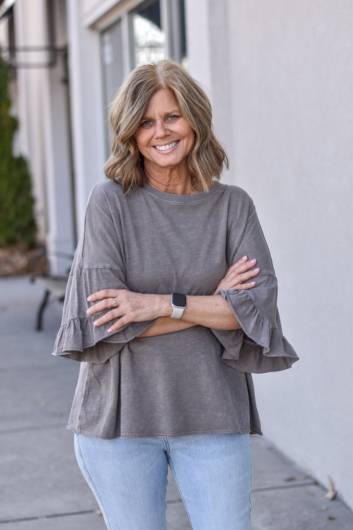 Earthbound Cotton Ruffle Top