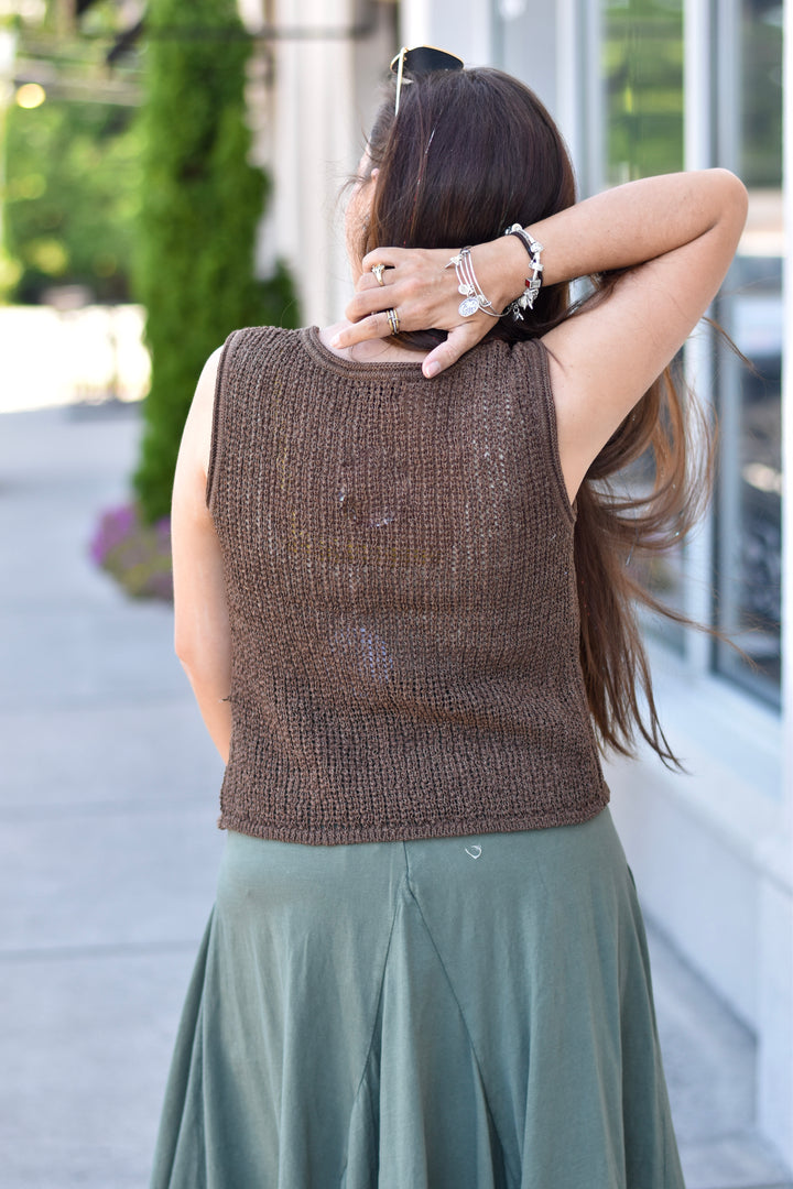 Sienna Skies Crochet Knit Vest