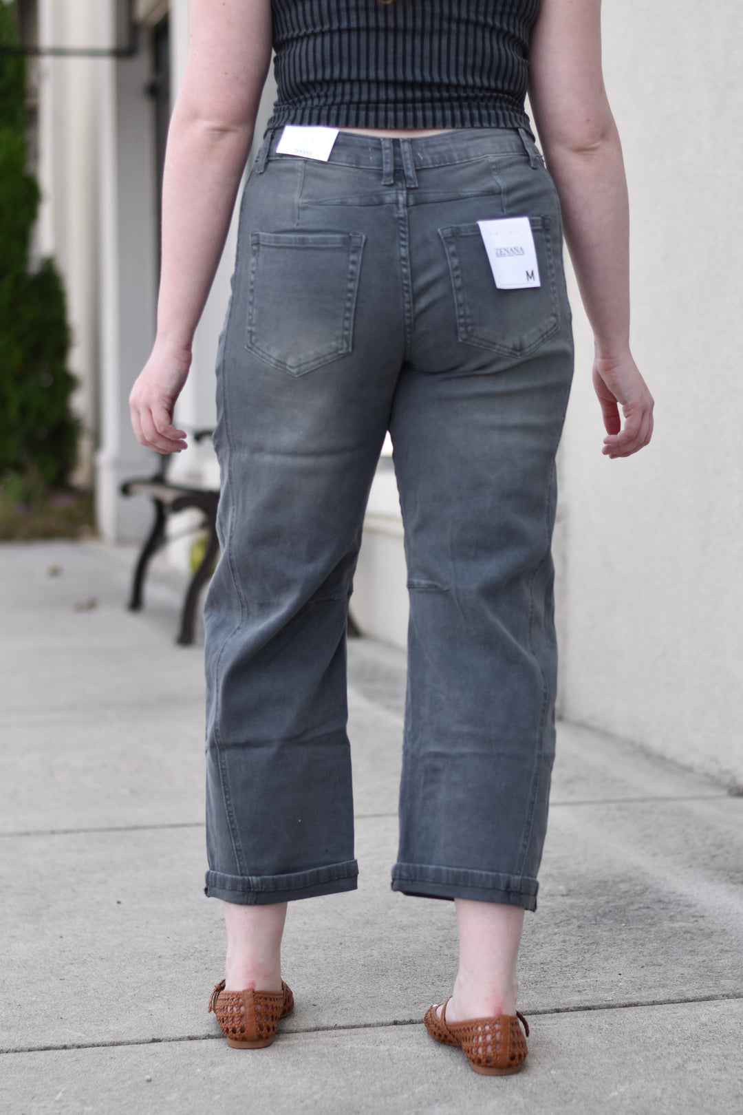 Weekend Edit Barrel Crop Denim Pants