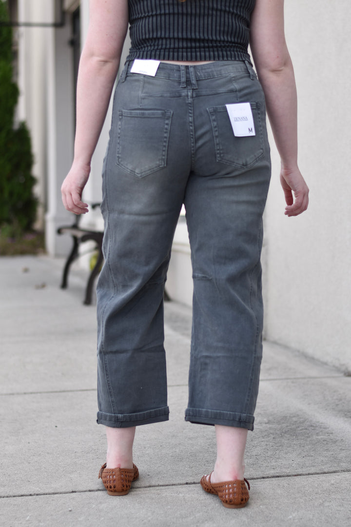 Weekend Edit Barrel Crop Denim Pants