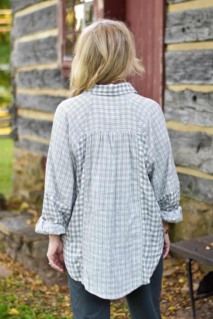 Mara Cotton Gauze Check Shirt