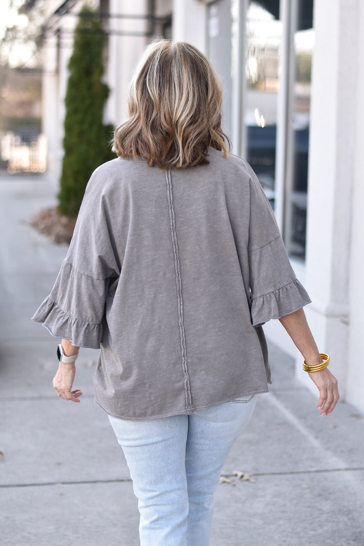 Earthbound Cotton Ruffle Top