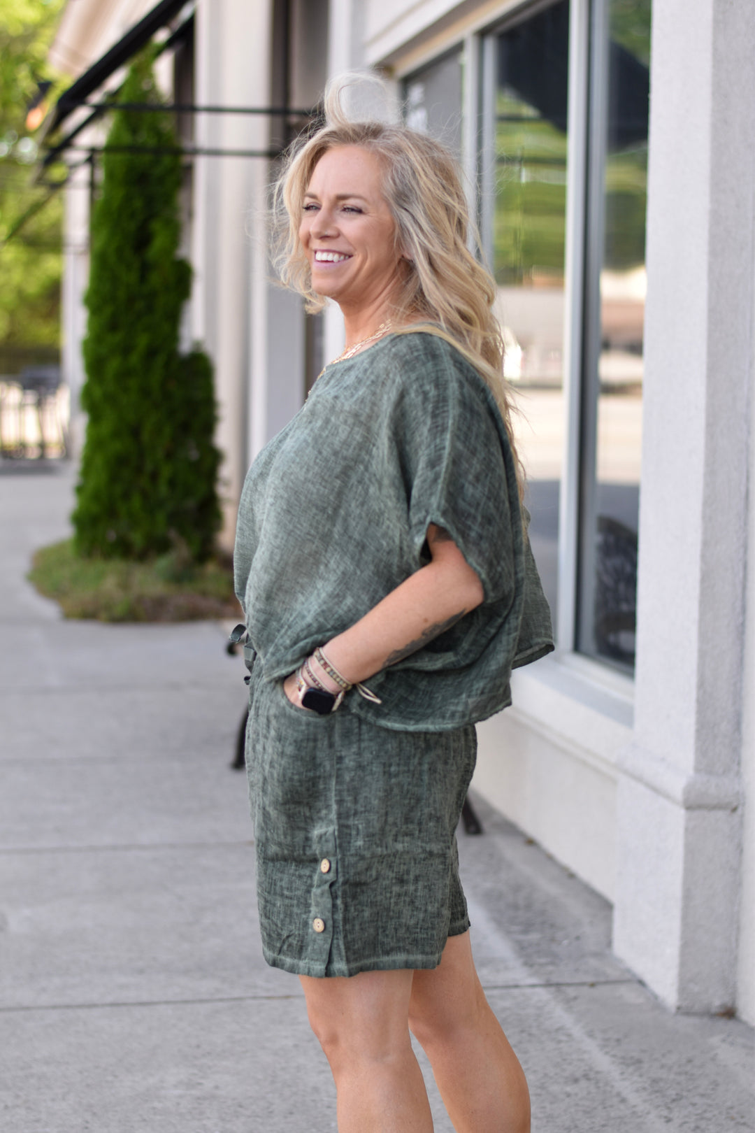 Tempo Paris Linen Shorts