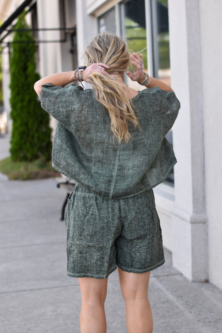 Tempo Paris Linen Shorts