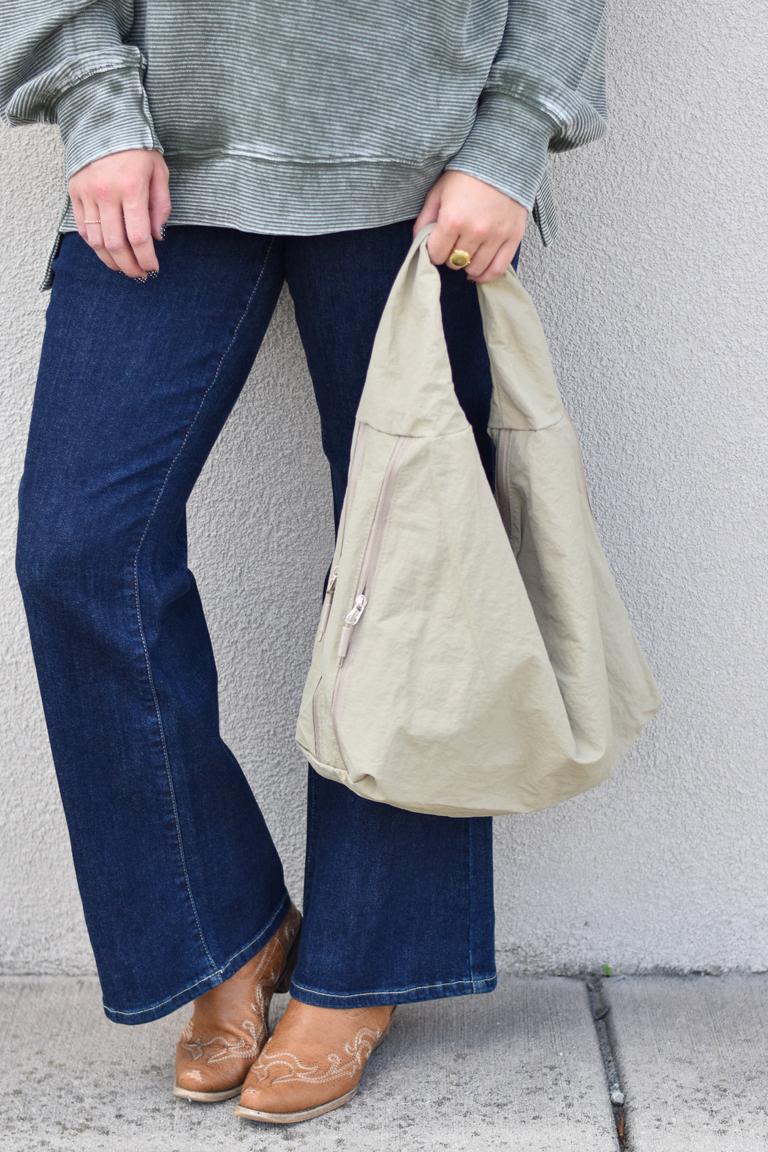 Drapes Slouchy Shoulder Bag