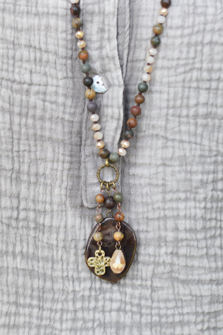 Gizelle Necklace Jasper Mix