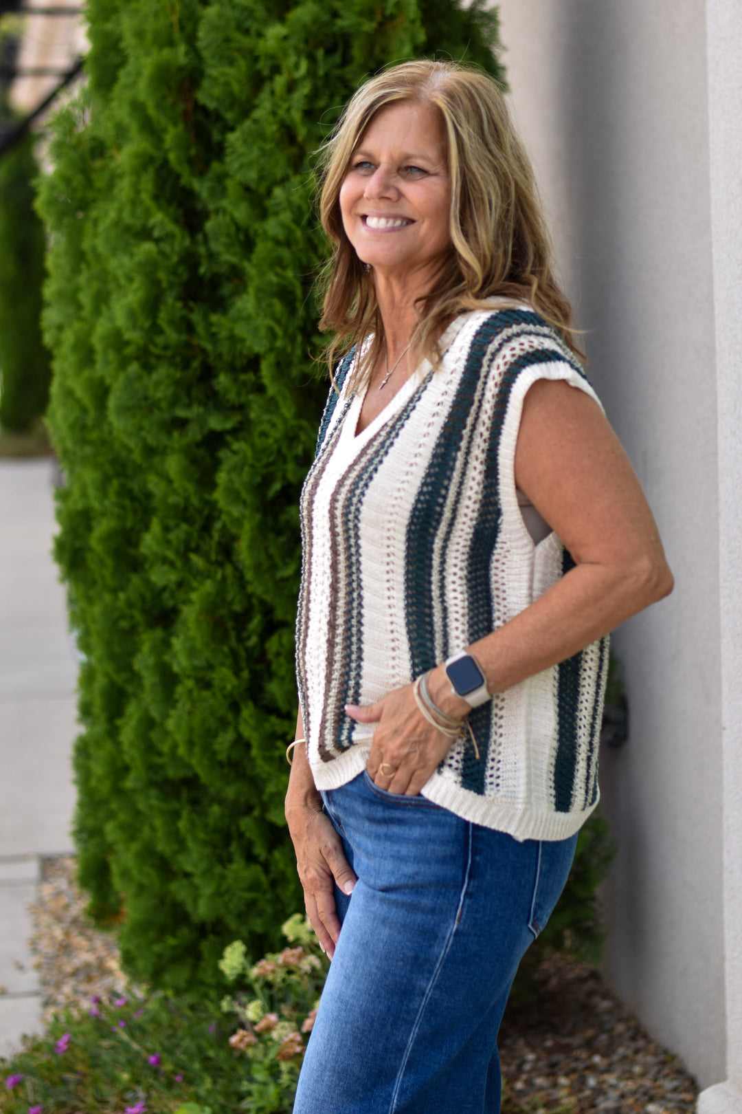 Retro Boho Crochet Sweater Vest