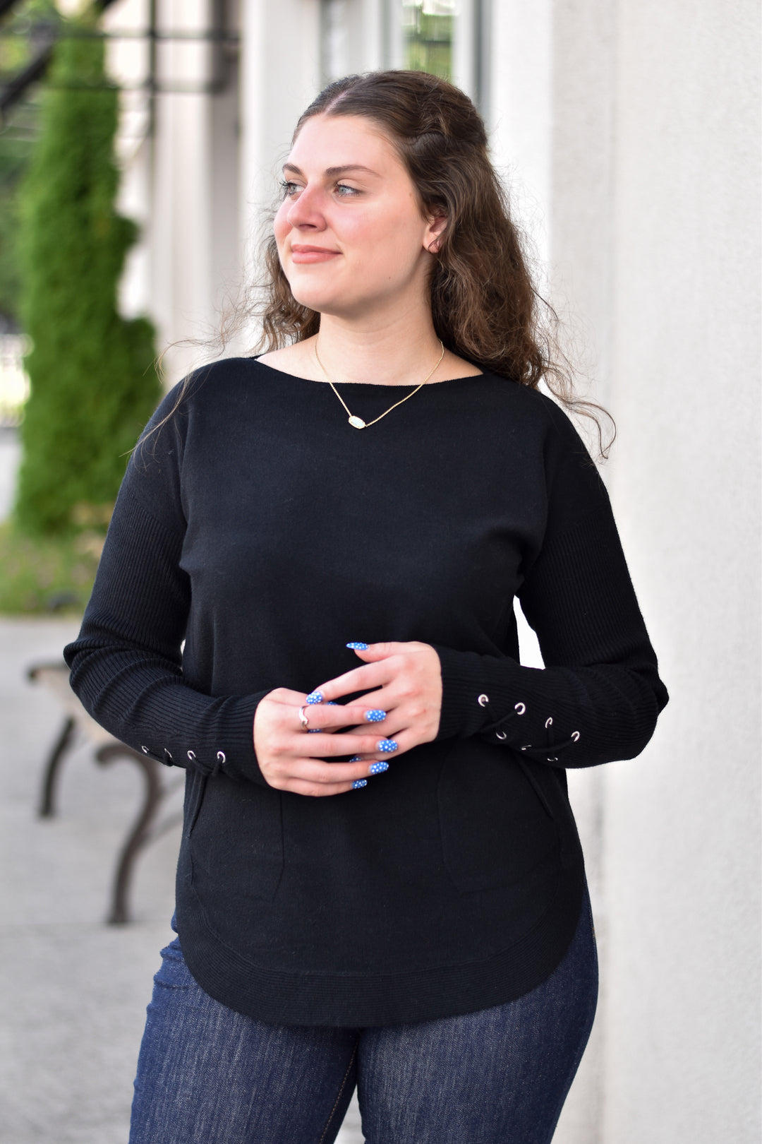Sienna Lace-Up Pullover