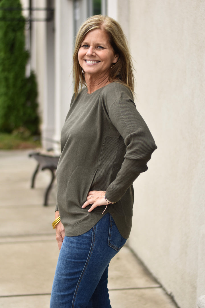 Charlie B Lace Back Sweater