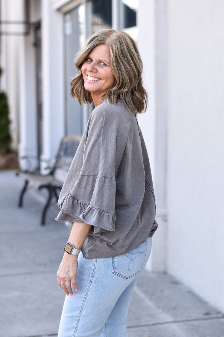 Earthbound Cotton Ruffle Top