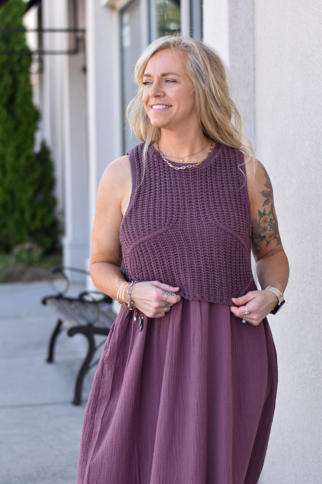 By Together Braylee Sweater Layered Dress