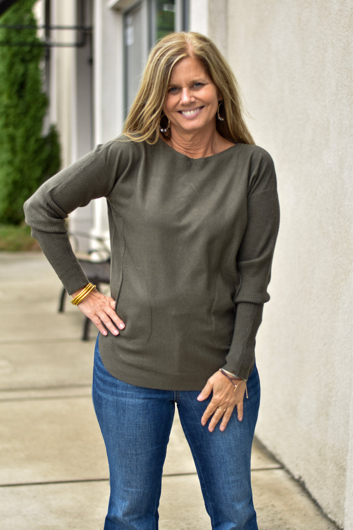 Charlie B Lace Back Sweater
