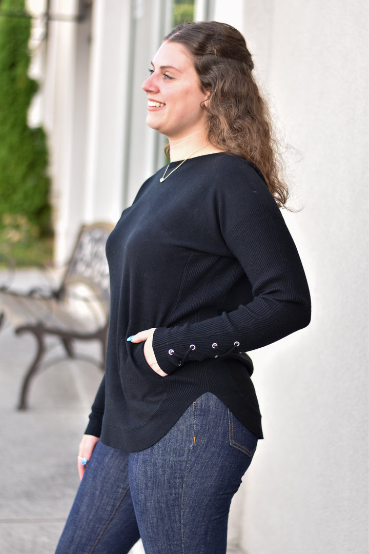 Sienna Lace-Up Pullover
