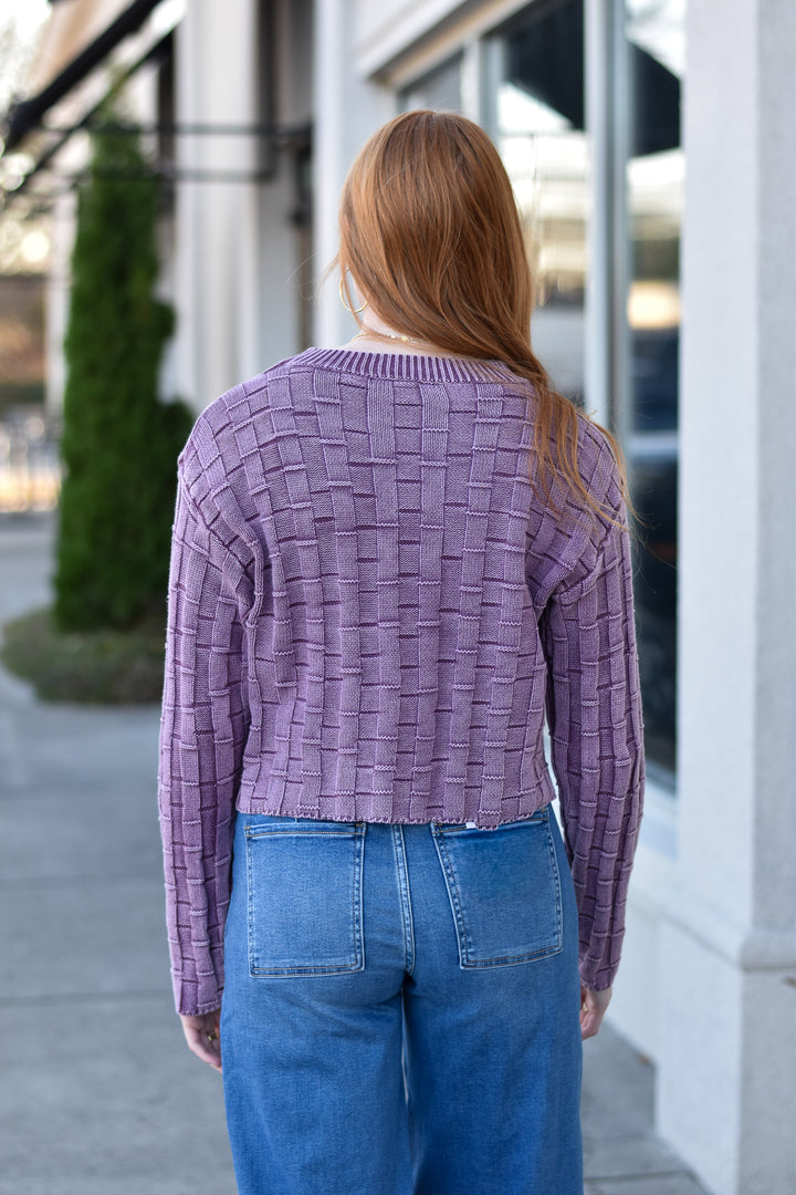 Textured Crop Sweater