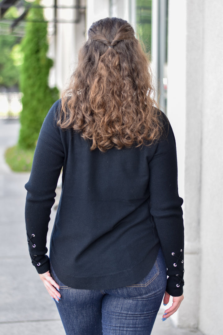 Sienna Lace-Up Pullover