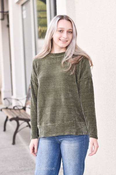 Carefree Chenille Pullover Top
