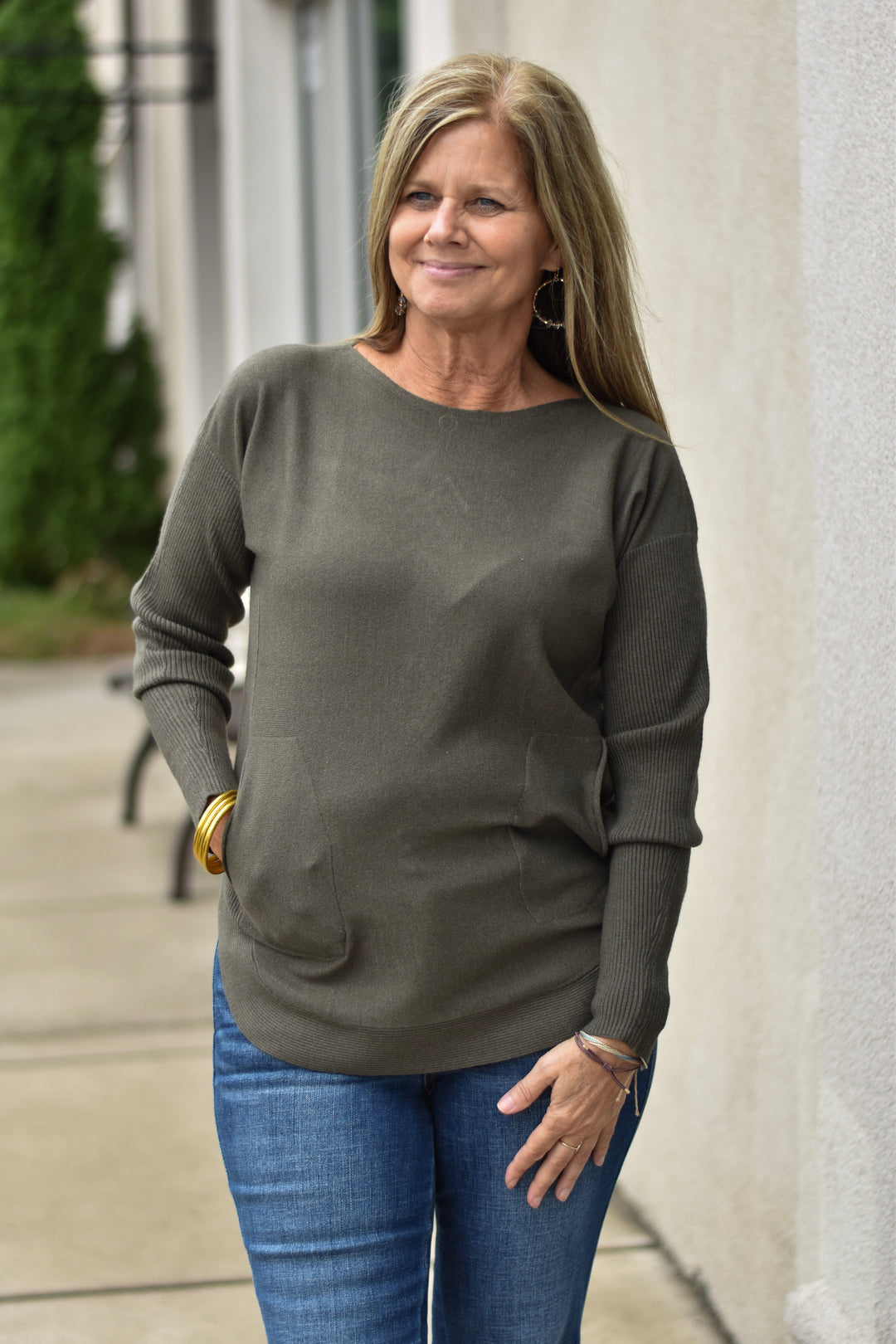 Charlie B Lace Back Sweater