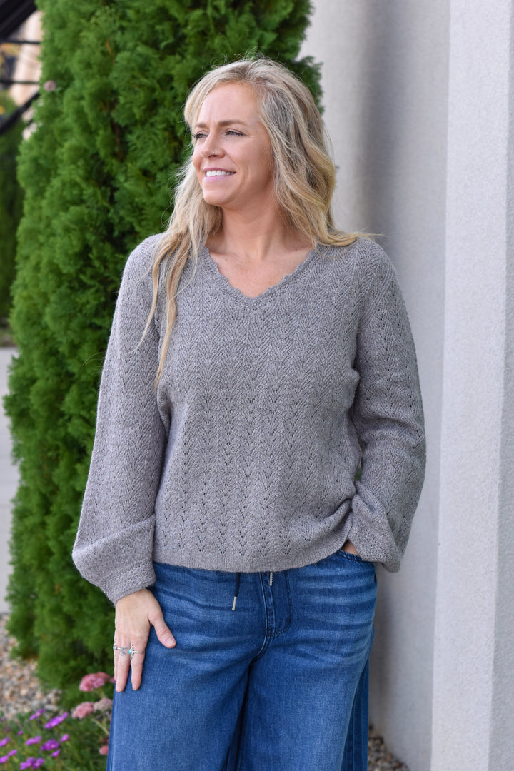 Shimmer V-Sweater