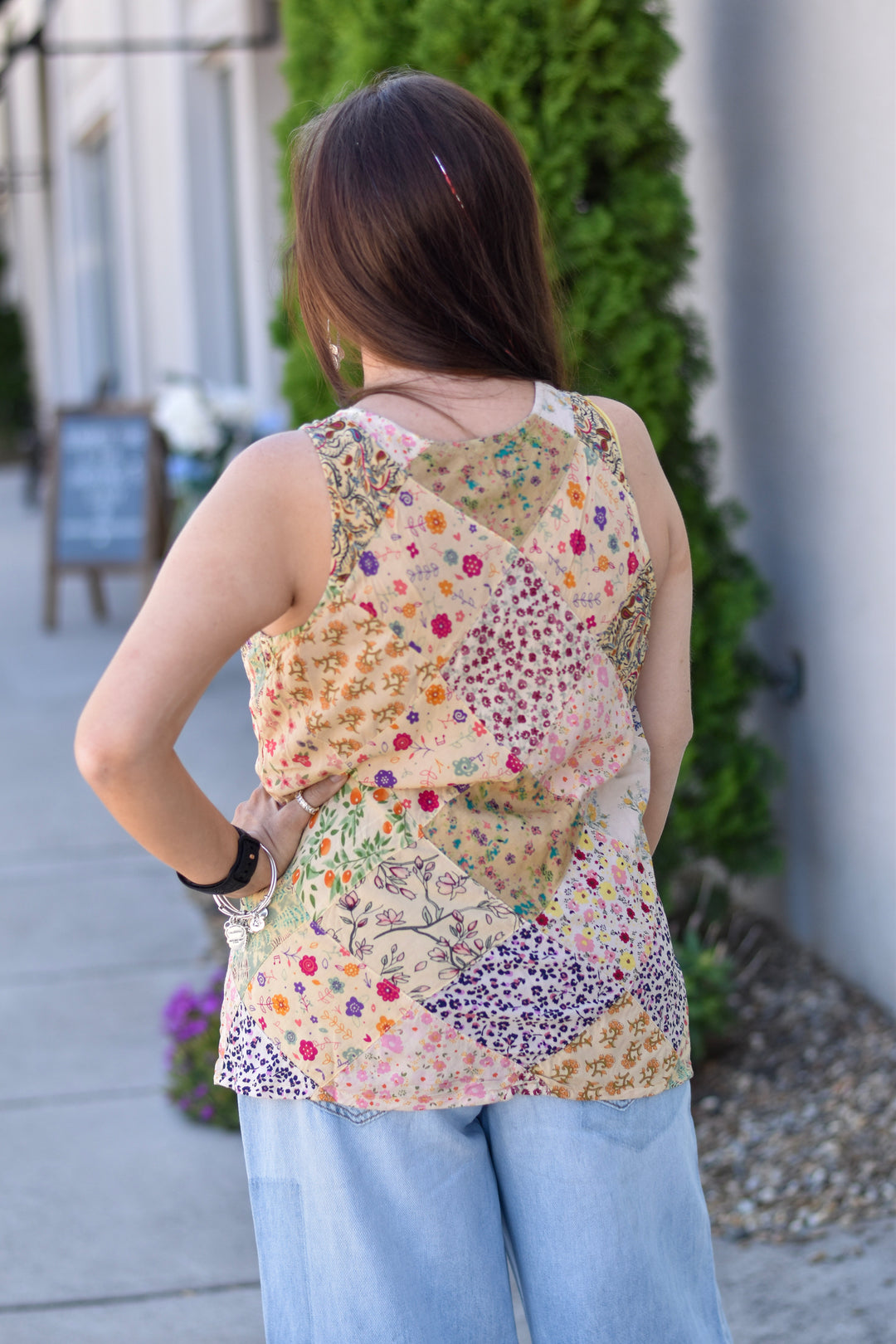 Boho Patchwork Embroidered Tank Top