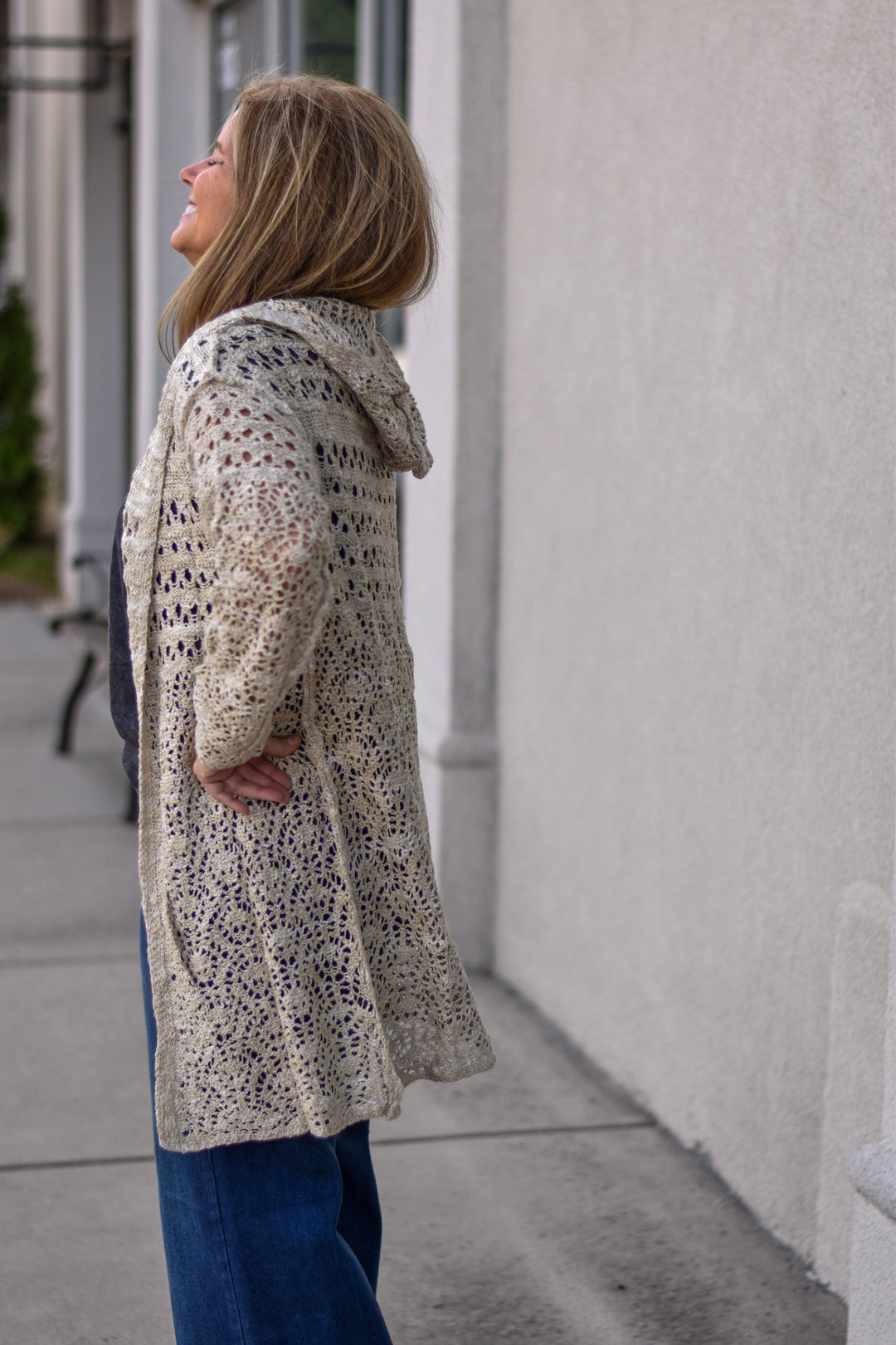 Boho Dreamer Hooded Crochet Cardigan