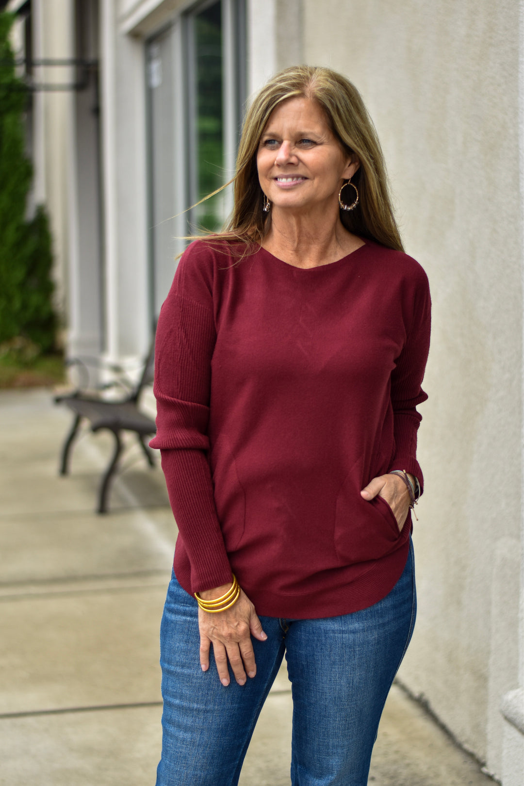 Charlie B Lace Back Sweater