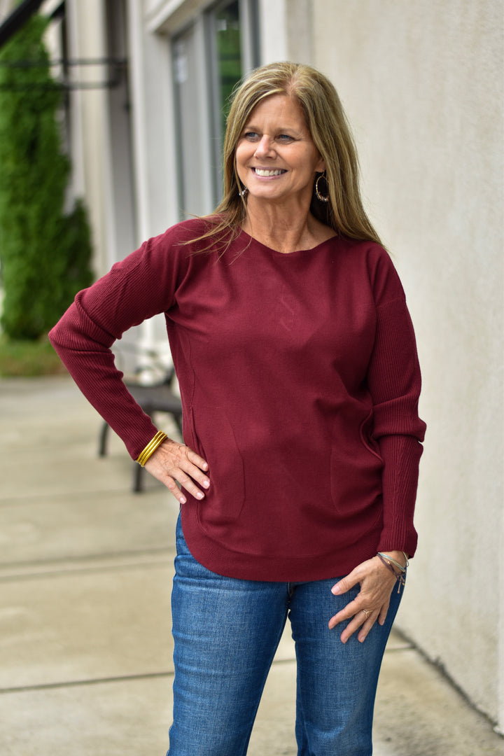 Charlie B Lace Back Sweater