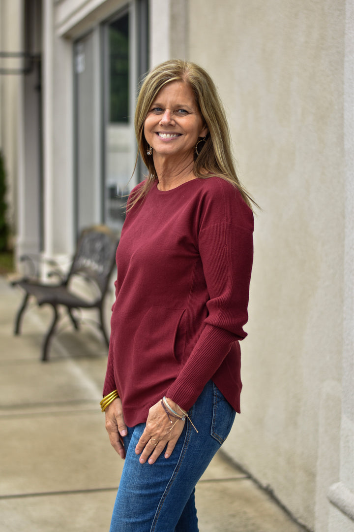 Charlie B Lace Back Sweater