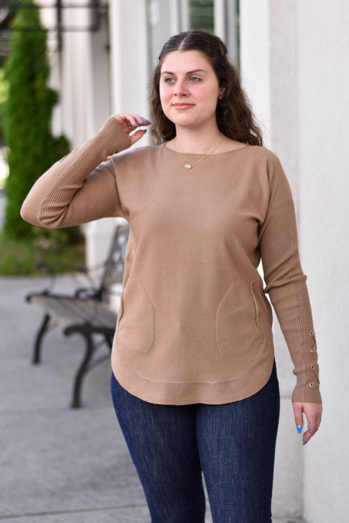 Sienna Lace-Up Pullover