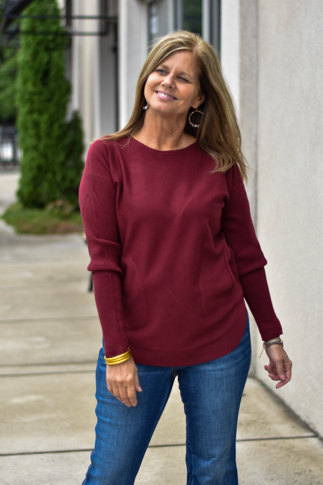 Charlie B Lace Back Sweater