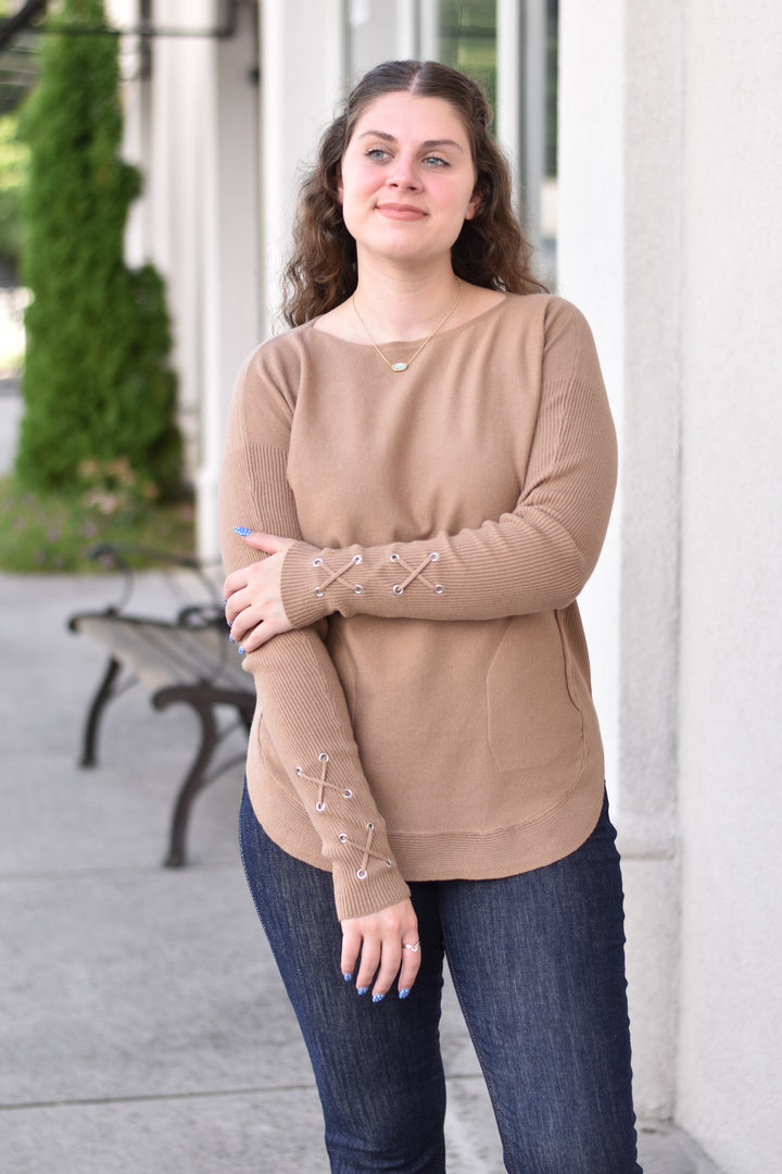 Sienna Lace-Up Pullover