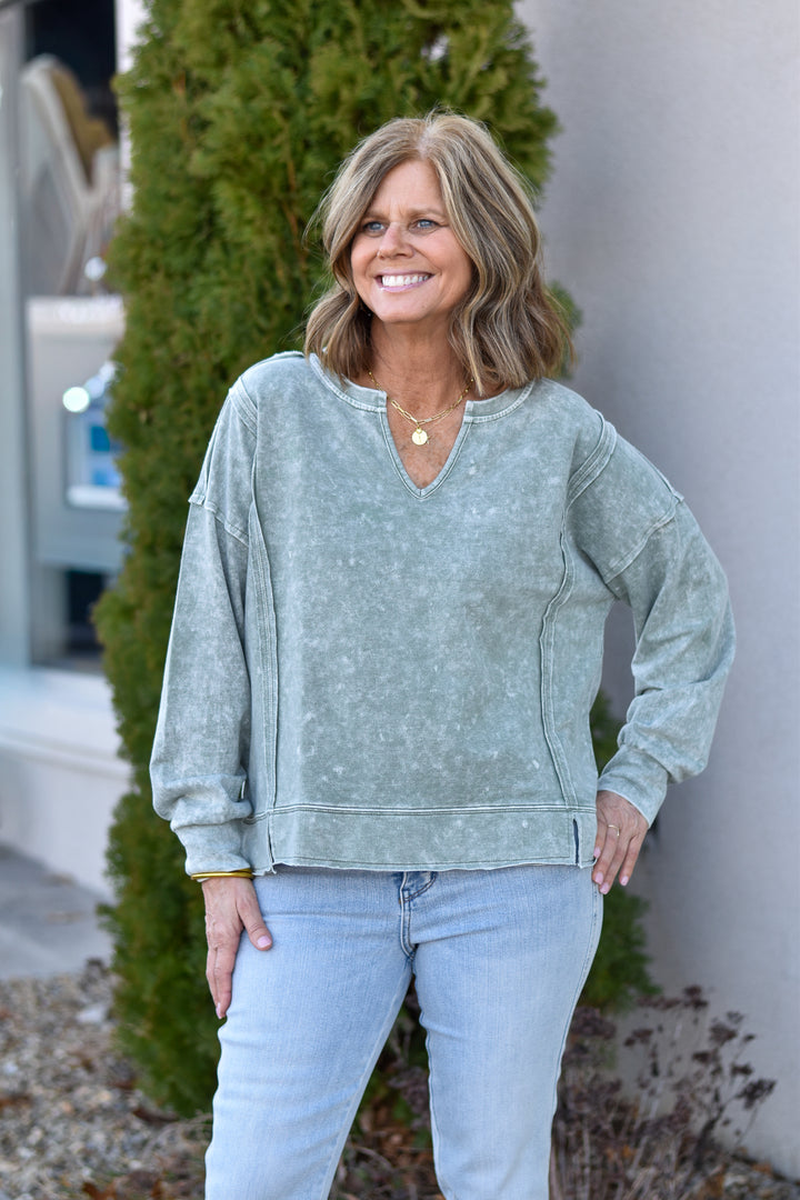 Raw Edge Comfort Top