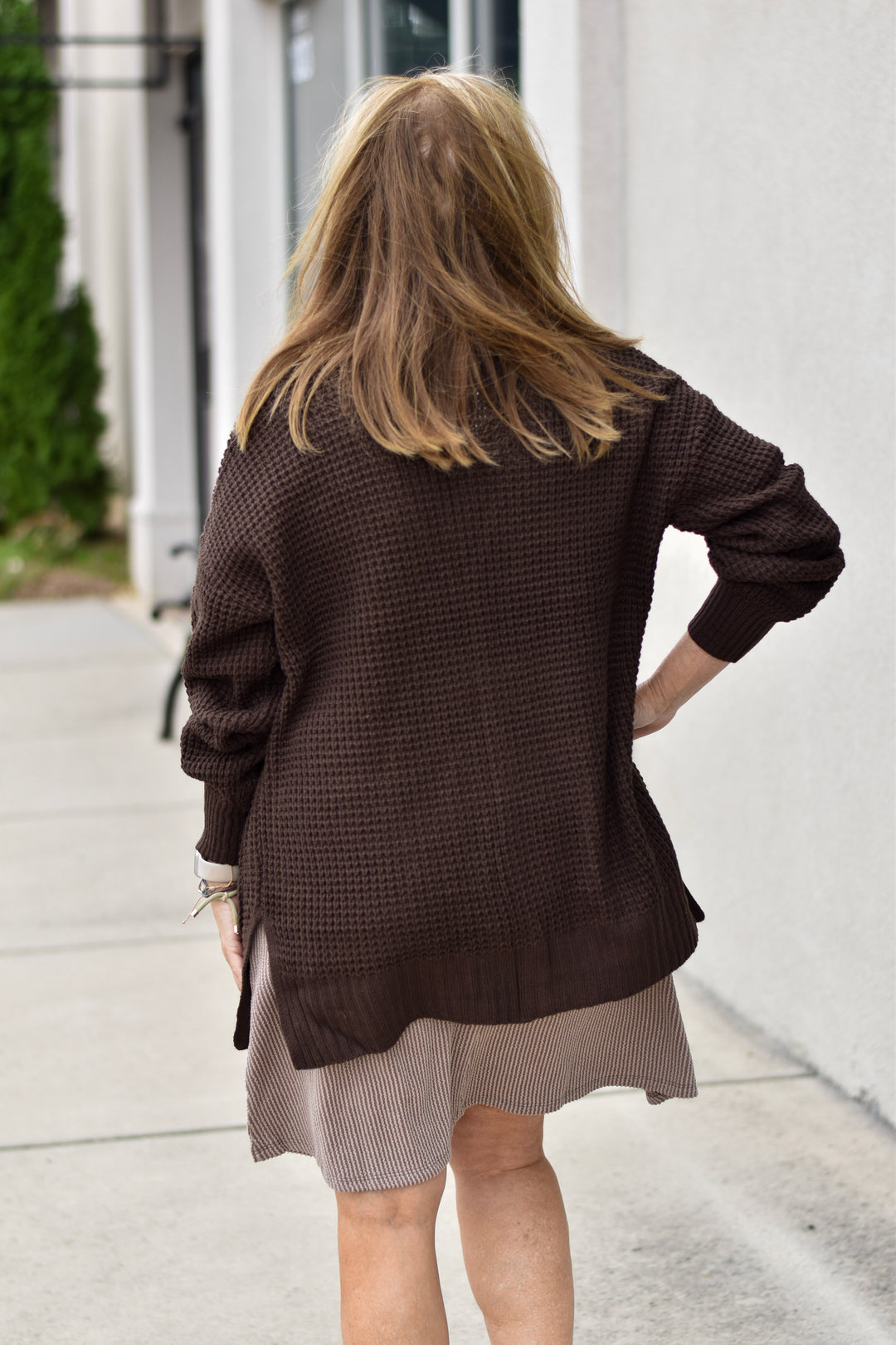 Cozy Wanderer Waffle Cardigan