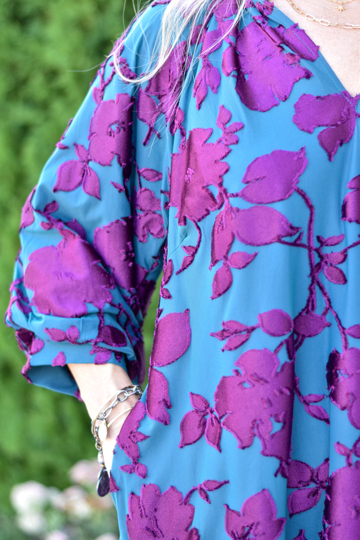 Umgee Velvet Bloom Dress