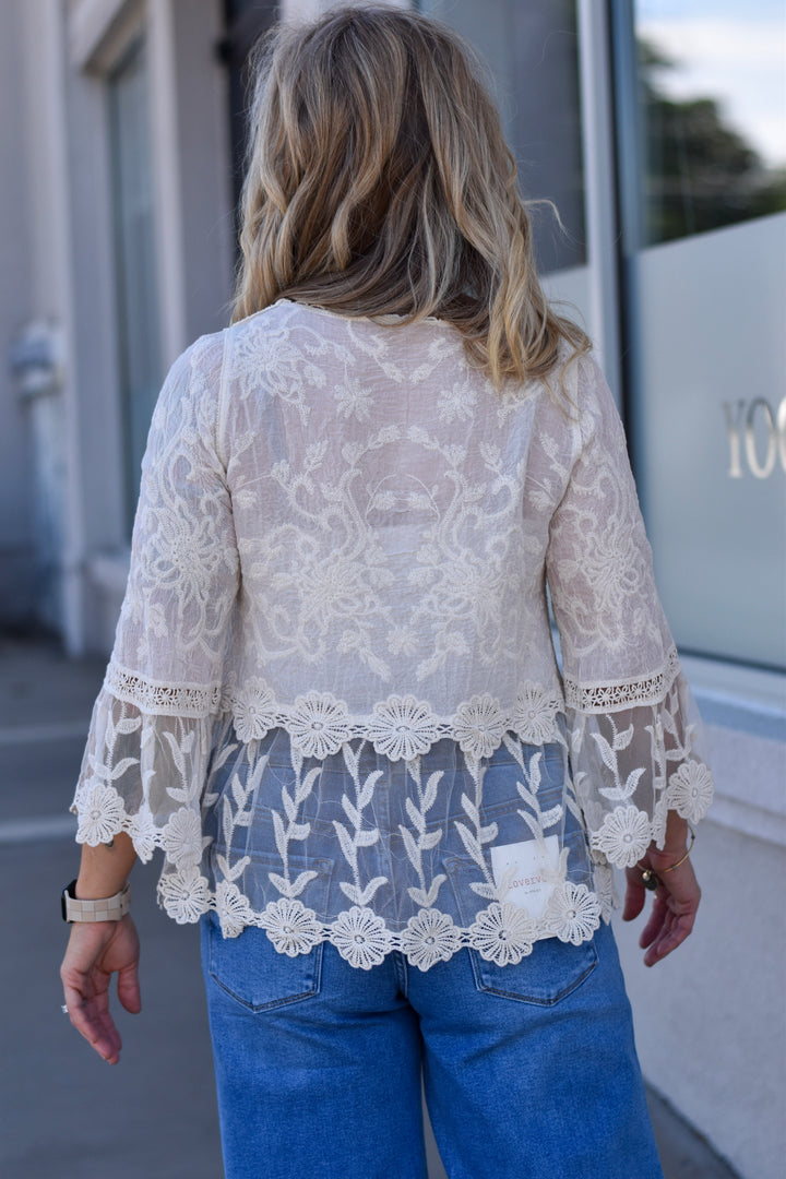 Whispering Petals Lace Top