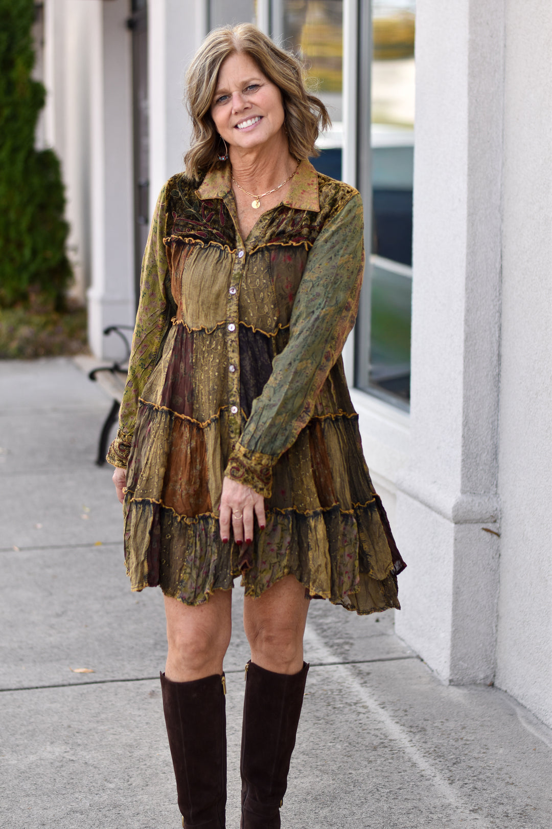 Gypsy Patchwork Babydoll Dress