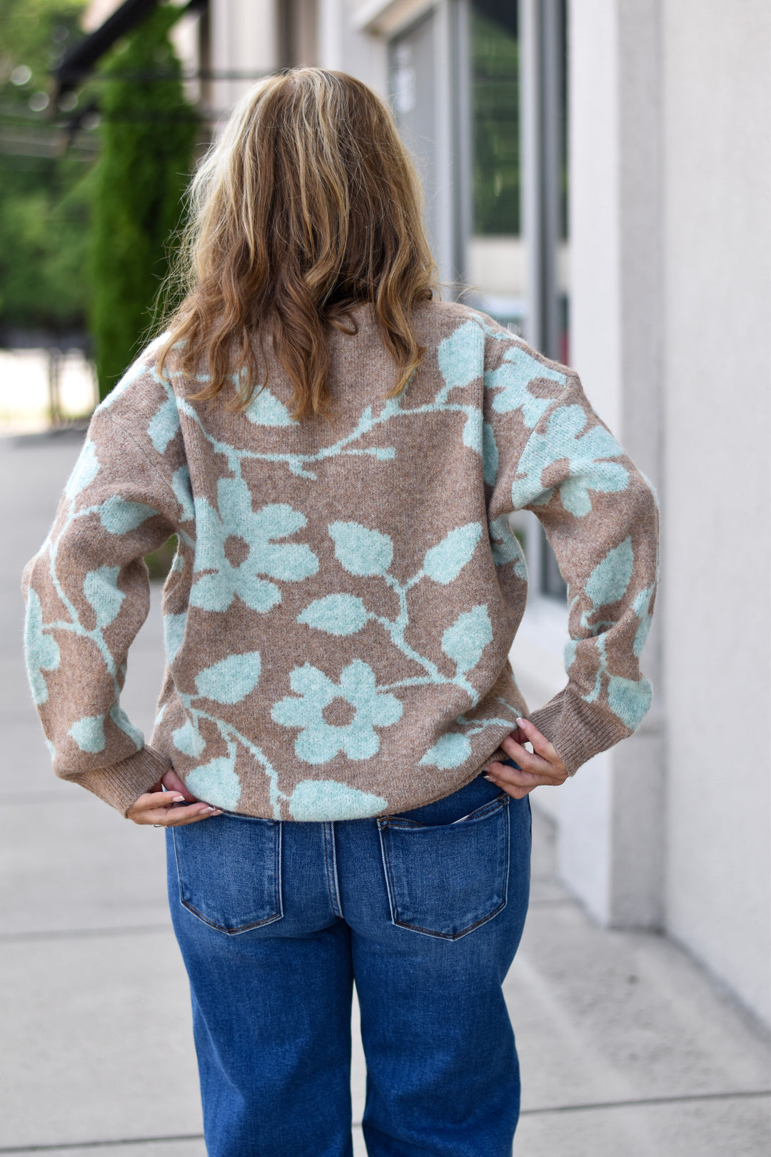 Mocha Floral Dream Sweater