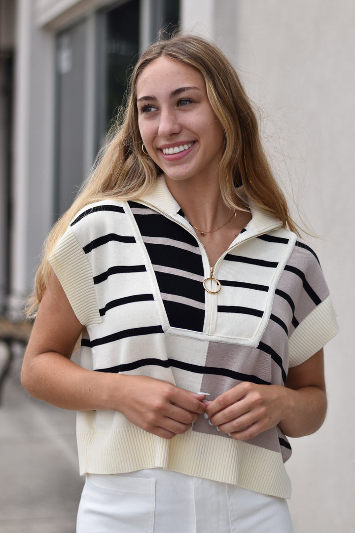 Lakely Colorblock Stripe Top