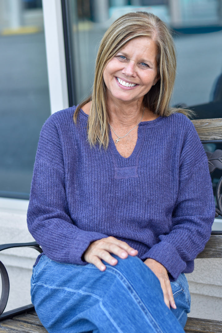 Midnight Melody Split Sweater