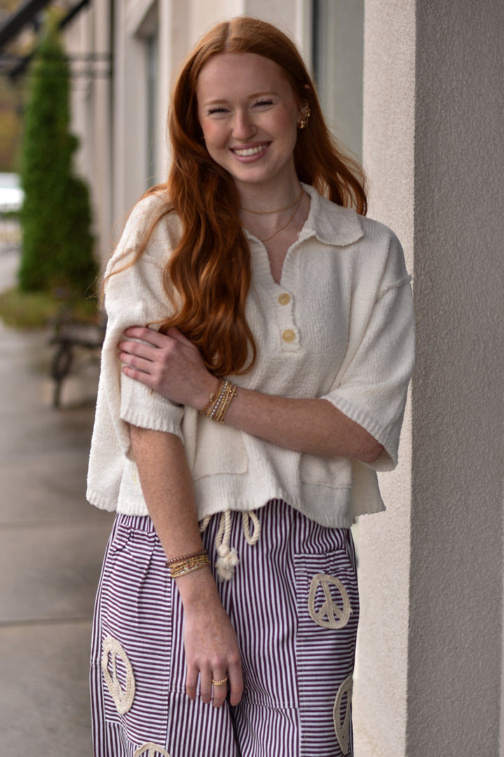 Soft as Cloud Textured Top