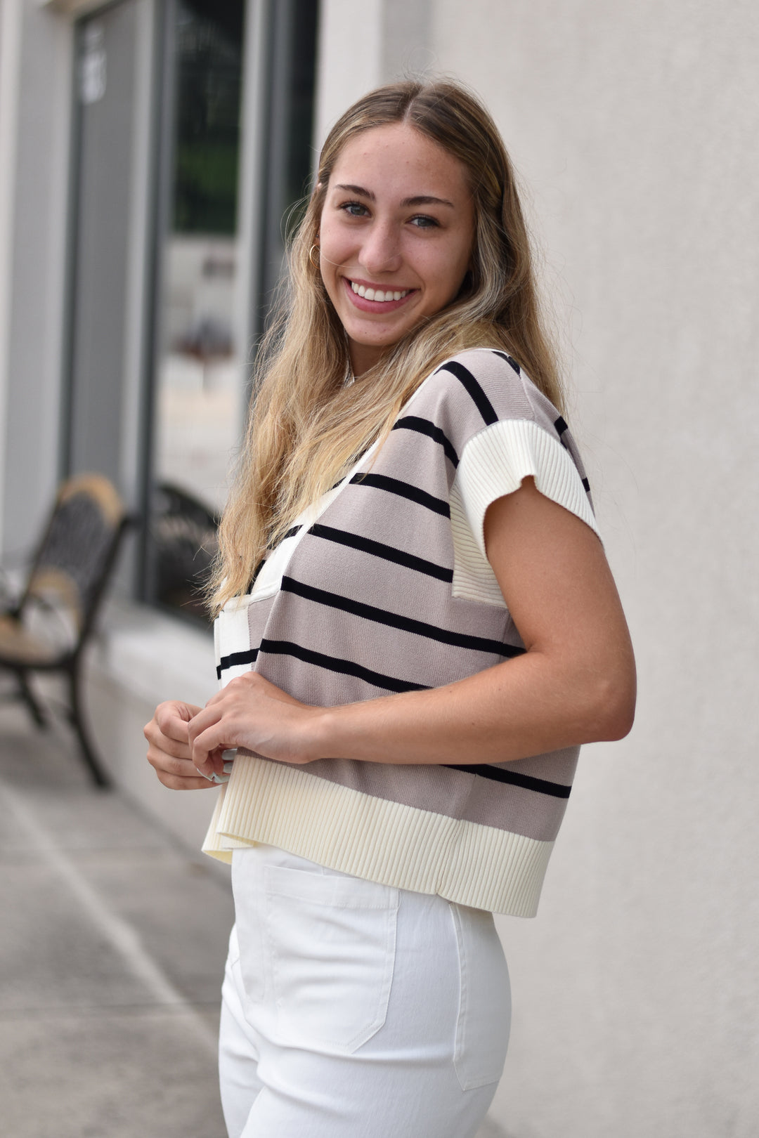 Lakely Colorblock Stripe Top