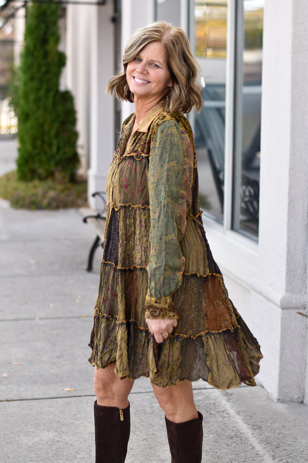 Gypsy Patchwork Babydoll Dress