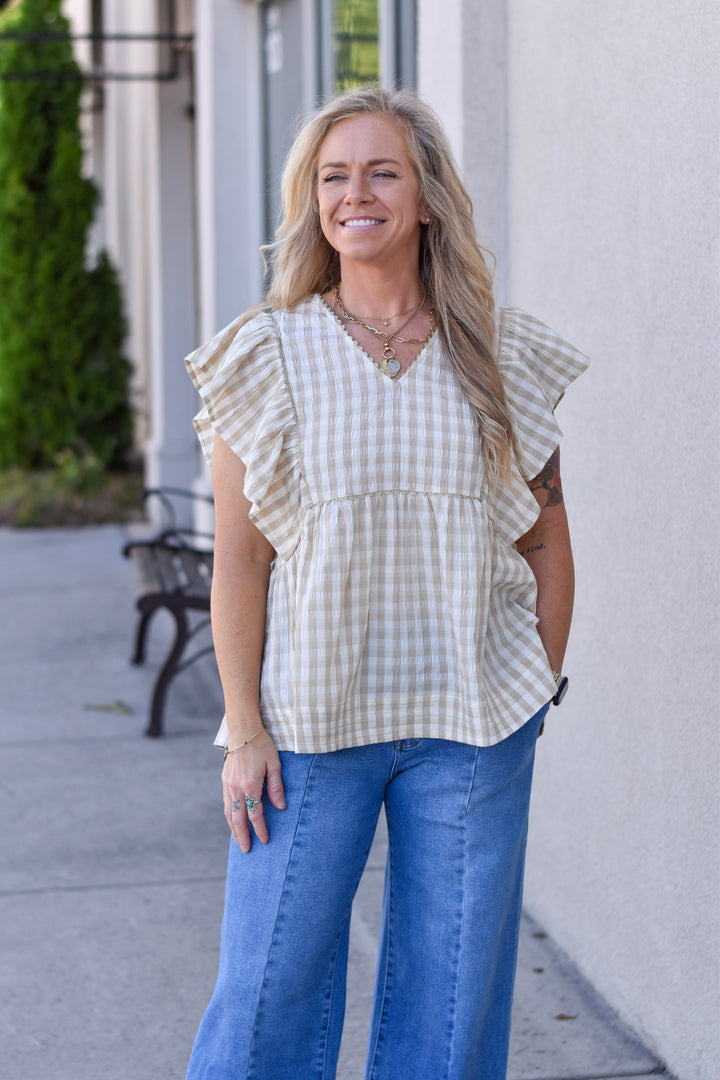 Easel's Gingham Dream Top