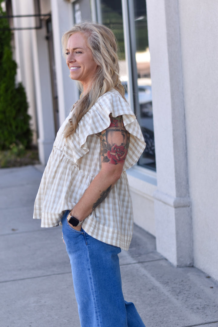 Easel's Gingham Dream Top