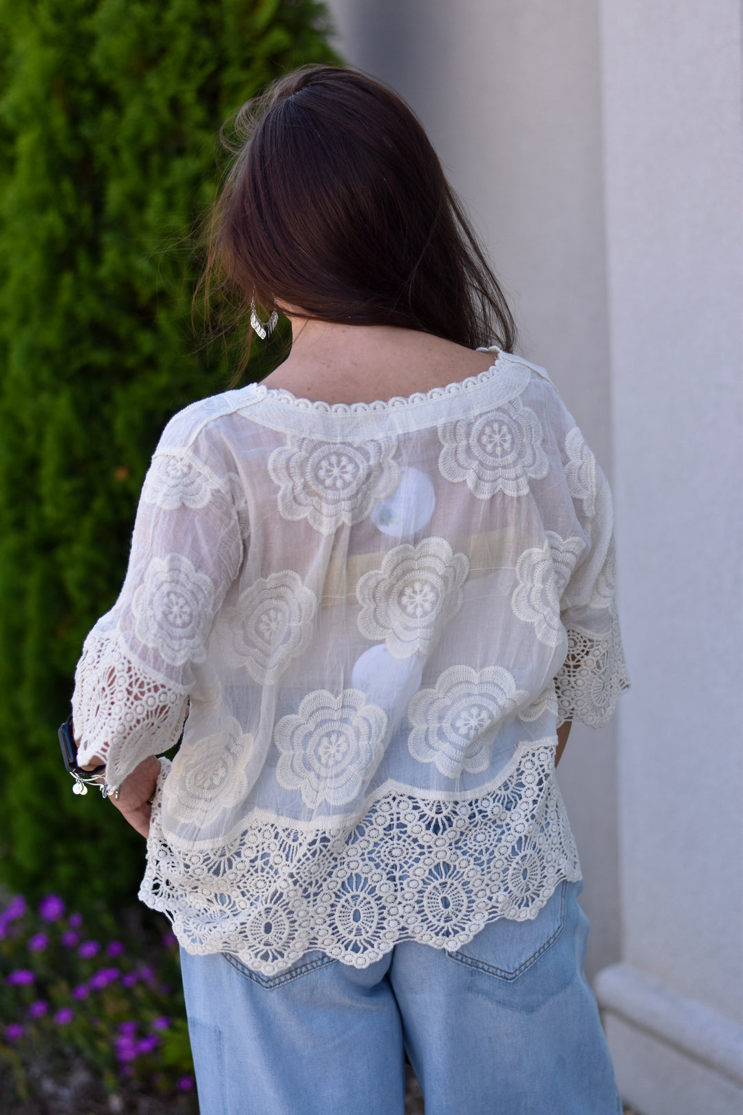 Pol Crochet Cardigan Top