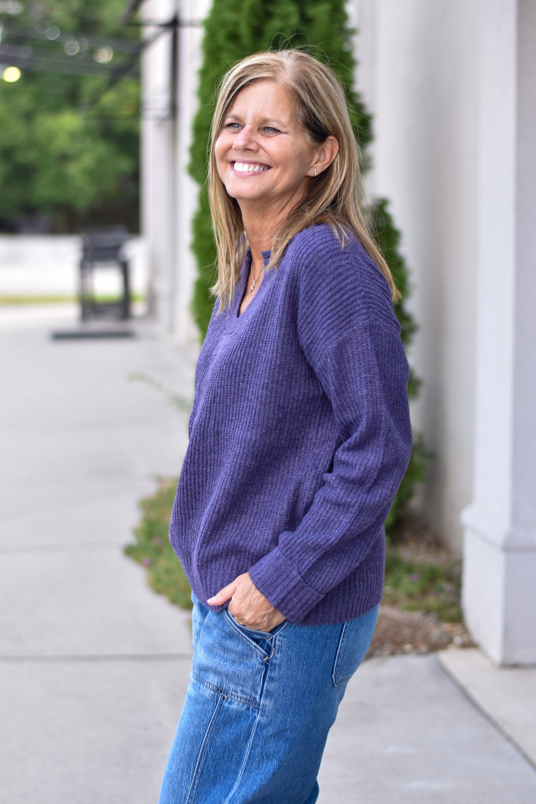 Midnight Melody Split Sweater