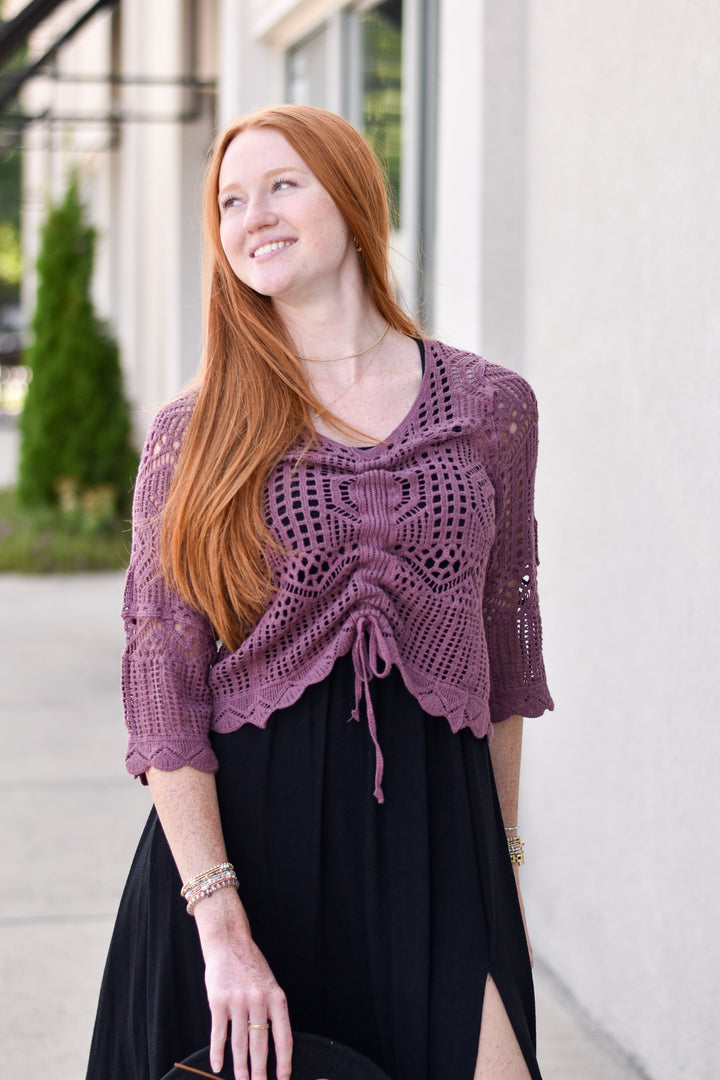 Crochet Dream Drawstring Top