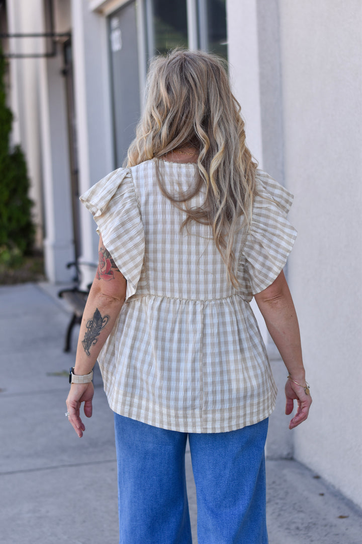 Easel's Gingham Dream Top