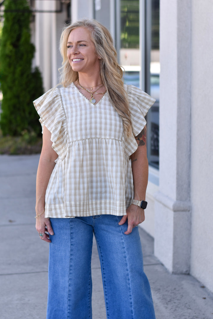 Easel's Gingham Dream Top