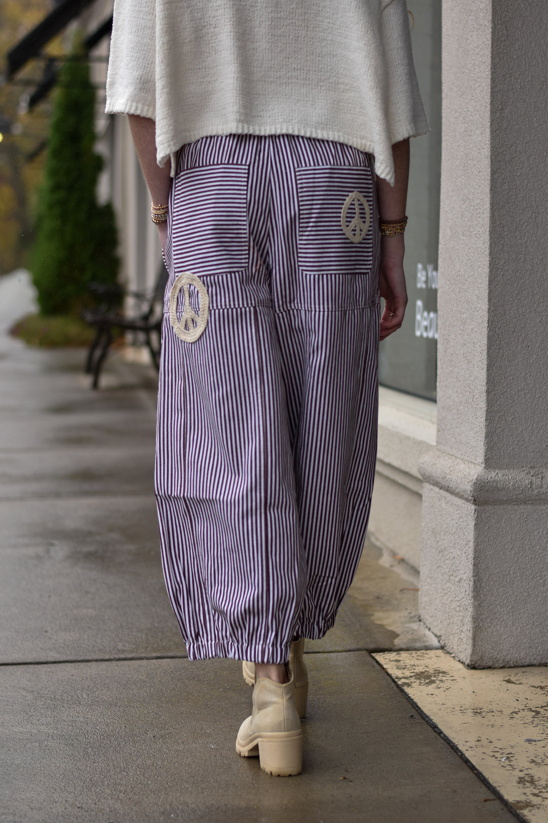 Peace & Pinstripe Palazzo Pants