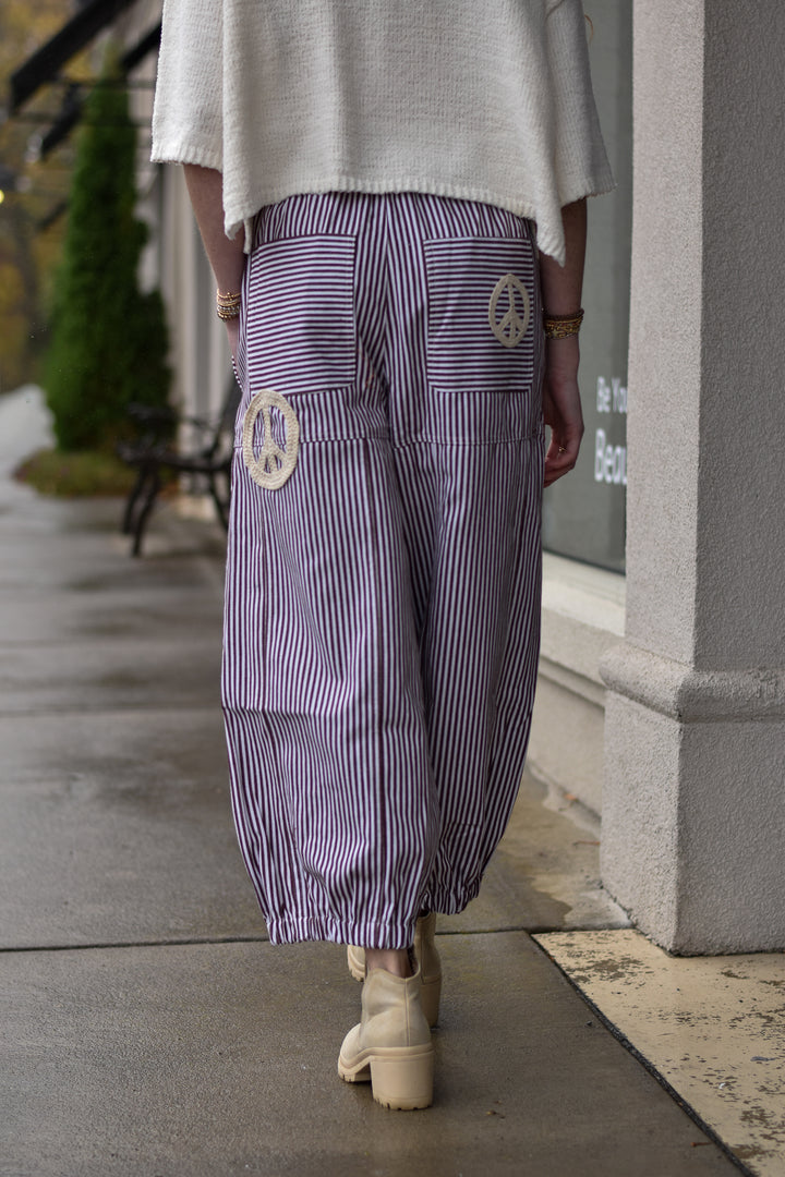 Peace & Pinstripe Palazzo Pants